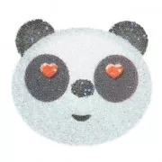 Crystal Fabric PureCrystal 610874 Hotfix  Badge 45 mm Panda head