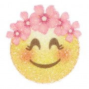 Crystal Fabric PureCrystal 611580 Hotfix Badge 40 mm Smiley Crown