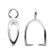 925 Sterling Silver Pendant Holder openwork 12 mm  x1|raw }}