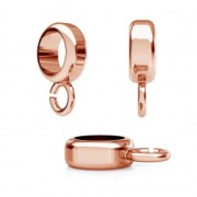 Slip bead with pendant holder 925 silver gold tone rose x1