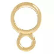 Slip bead with pendant holder 925 silver gold tone plated x1
