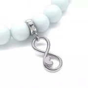 Slip bead with pendant holder 925 silver gold tone plated x1