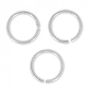 Open rings 7x0.7 mm - 925 Sterling Silver x10