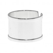 Raw eco brass ring with curved edge 14.5 mm silver tone x1|raw }}