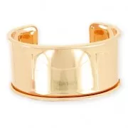 Eco Brass bracelet base with curved edge 35mm gold rose x1
