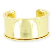 Eco Brass bracelet base with curved edge 35mm gold x1|raw }}