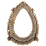 Cabochon setting PureCrystal 4320 18x13mm bronze-colored|raw }}