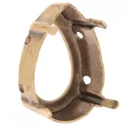 Cabochon setting PureCrystal 4320 18x13mm bronze-colored