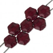 Perles en verre tchèque Honeycomb Jewel 6 mm Light Siam Luster x20|raw }}