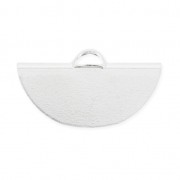 925 Sterling Silver half moon terminator 19.5x11mm  x1