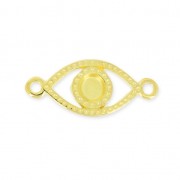 Lucky Eye spacer 2 loops to decorate 20mm fine Gold plated x1