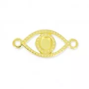Lucky Eye spacer 2 loops to decorate 20mm fine Gold plated x1