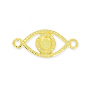 Lucky Eye spacer 2 loops to decorate 20mm fine Gold plated x1