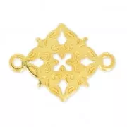 spacer filigreed cross 21 mm fine Gold plated x1