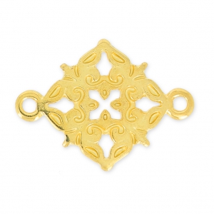 spacer filigreed cross 21 mm fine Gold plated x1