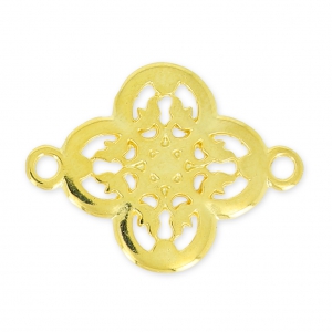 spacer filigreed flower  21 mm fine Gold platedx1