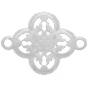 spacer filigreed flower 20 mm Fine silver plating x1