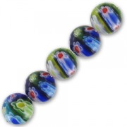 Millefiori rounds 12mm Multicolored x4|raw }}