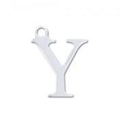 Y letter Sterling silver charm 9.5mm x1|raw }}