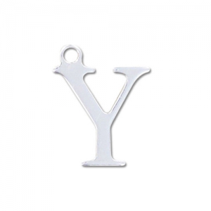 Y letter Sterling silver charm 9.5mm x1