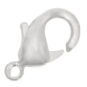 Lobster claw clasp 10mm Fine silver plating x10