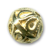 Metal bead fine Gold plated 10mm x1