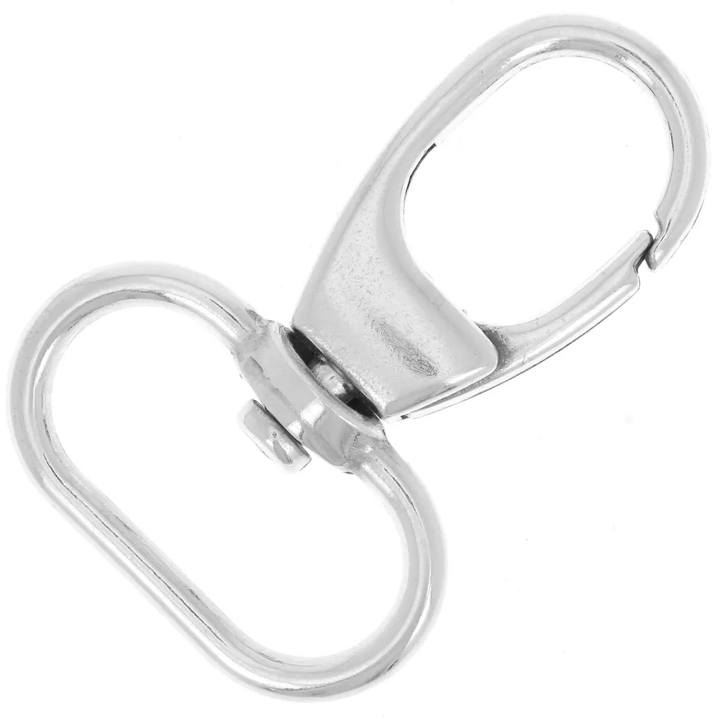 Carabiner key ring 39 mm - Antique fine silver plated x1 - Perles & Co