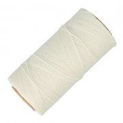 Linhasita waxed thread spool for micro macramé 1 mm - White (BCO ALV) x168m