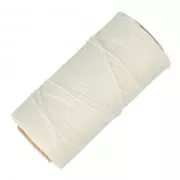 Linhasita waxed thread spool for micro macramé 1 mm - White (BCO ALV) x168m