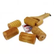 Wooden texture  rolls for polymer clay 60x39mm grooves