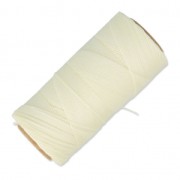 Linhasita waxed thread spool for micro macramé 1 mm - Natural x168m