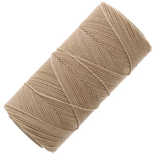 Linhasita waxed thread spool for micro macramé 1 mm - Tan (382) x168m