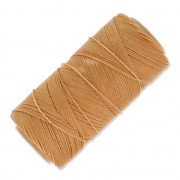 Linhasita waxed thread spool for micro macramé 1 mm - Straw (18) x168m