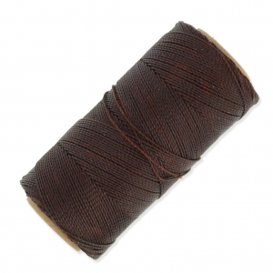 Linhasita waxed thread spool for micro macramé 1 mm - Brown (259) x168m