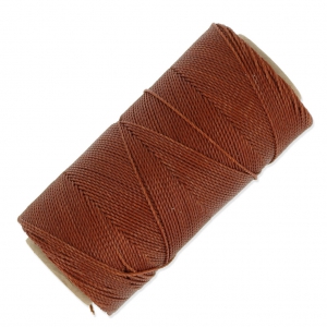 Linhasita waxed thread spool for micro macramé 1 mm - Old Copper (25) x168m