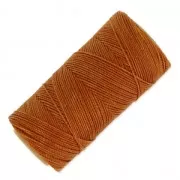 Linhasita waxed thread spool for micro macramé 1 mm - Camel Brown (498) x168m