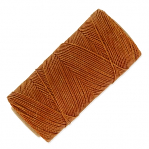 Linhasita waxed thread spool for micro macramé 1 mm - Camel Brown (498) x168m