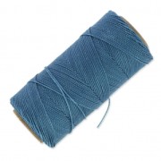 Linhasita waxed thread spool for micro macramé 1 mm - Denim Blue (119) x168m|raw }}