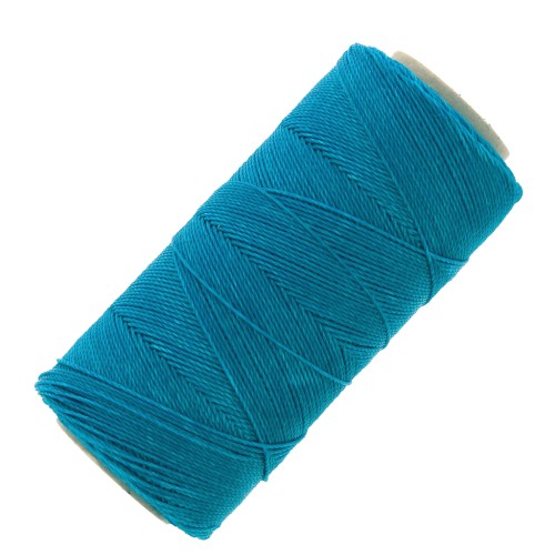 Linhasita waxed thread spool for micro macramé 1 mm - Dark Turquoise (707) x168m