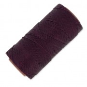 Linhasita waxed thread spool for micro macramé 1 mm - Cherry Black (630) x168m