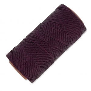 Linhasita waxed thread spool for micro macramé 1 mm - Cherry Black (630) x168m
