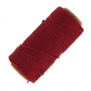 Linhasita waxed thread spool for micro macramé 1 mm - Red (233) x168m