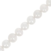 Rounded pearls 8mm white x4|raw }}