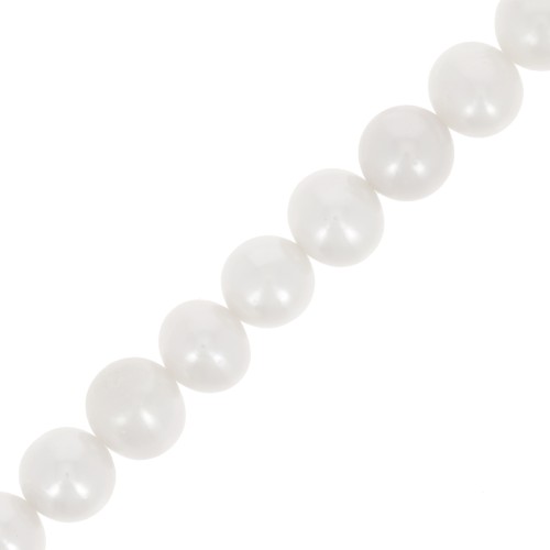 Rounded pearls 8mm white x4