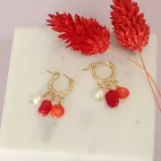 Rounded pearls 8mm white x4