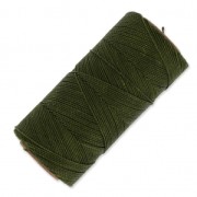 Linhasita waxed thread spool for micro macramé 1 mm - Olive Green (88) x168m