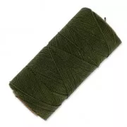 Linhasita waxed thread spool for micro macramé 1 mm - Olive Green (88) x168m