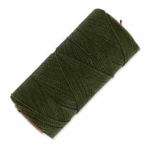 Linhasita waxed thread spool for micro macramé 1 mm - Olive Green (88) x168m