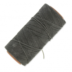 Linhasita waxed thread spool for micro macramé 1 mm - Dark Grey (665) x168m