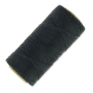 Linhasita waxed thread spool for micro macramé 1 mm - Charcoal Grey (691) x168m